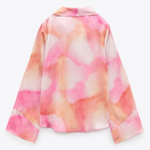 Zara Tie Die Print Blouse - Picture 4 of 6